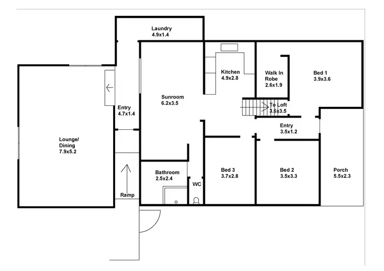 Floorplan of Homely rural property listing, 6-8 Morrison Street, Railton TAS 7305