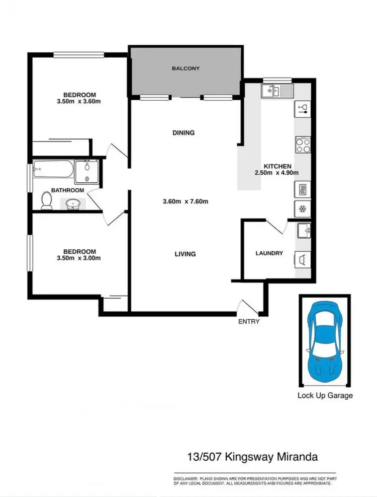 Floorplan of Homely apartment listing, 13/507-511 Kingsway, Miranda NSW 2228