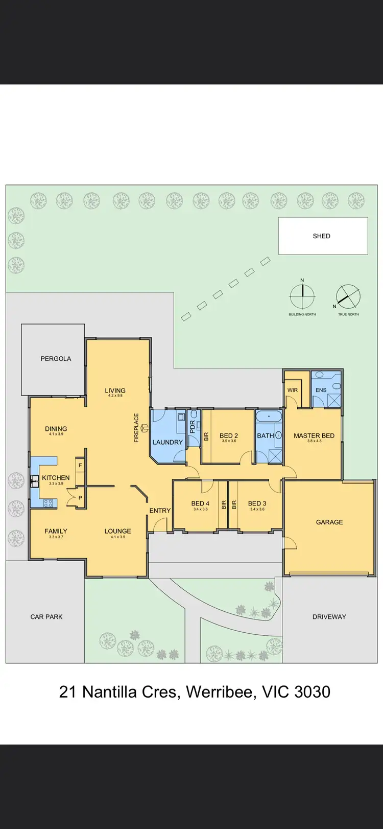 Floorplan of Homely house listing, 21 Nantilla Crescent, Werribee VIC 3030