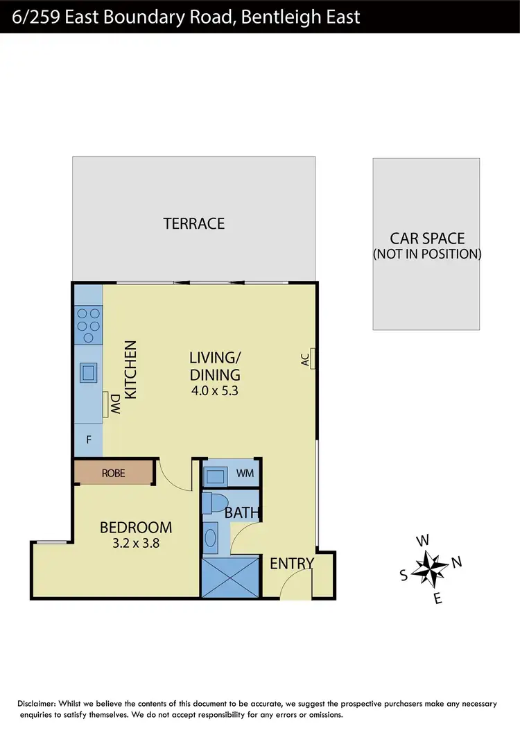 Floorplan of Homely apartment listing, 6/259 East Boundary Road, Bentleigh East VIC 3165