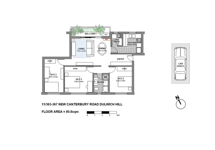 Floorplan of Homely apartment listing, 11/363-367 New Canterbury Road, Dulwich Hill NSW 2203