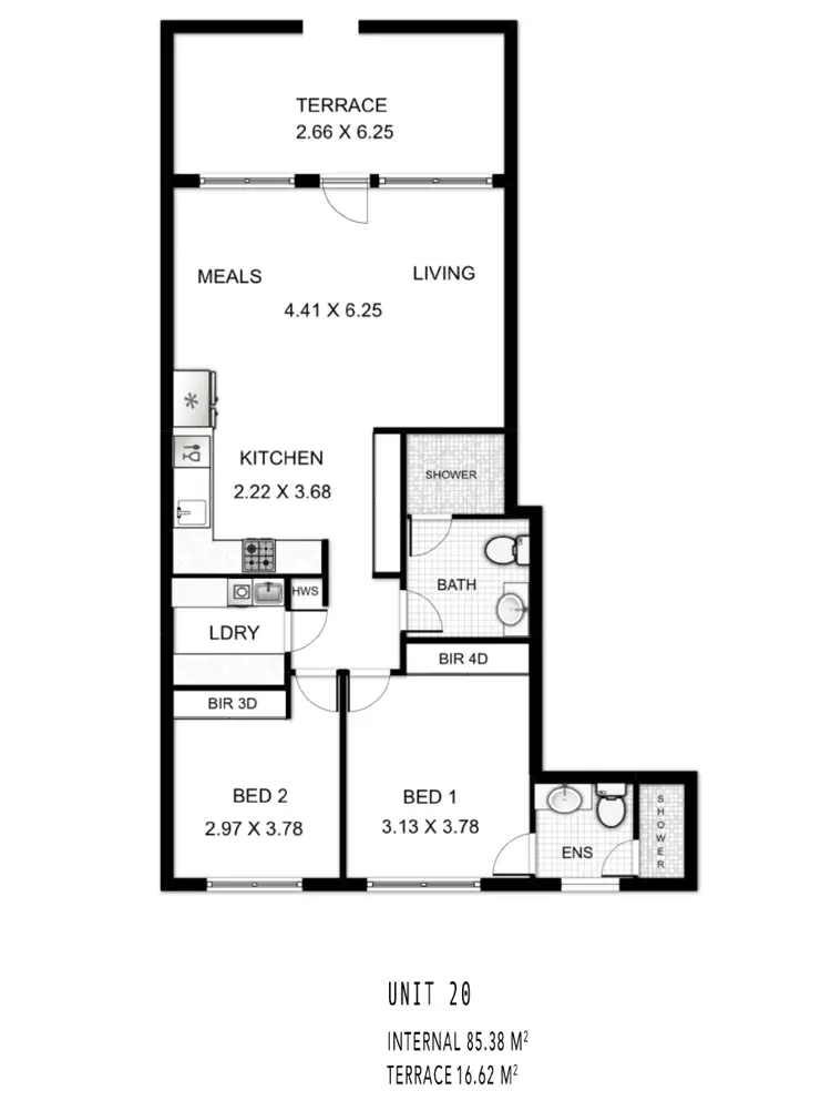 Floorplan of Homely retirement listing, 20/404 Payneham Road, Glynde SA 5070