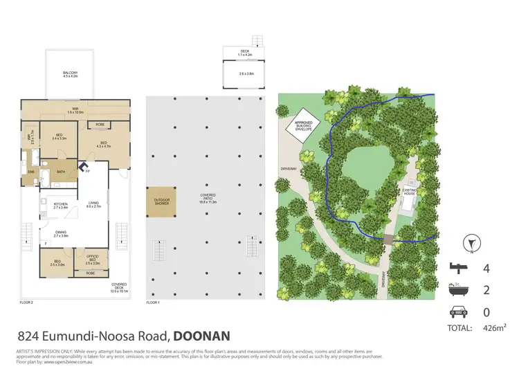 Floorplan of Homely rural property listing, 824 Eumundi Noosa Road, Doonan QLD 4562
