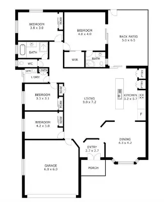 Floorplan of Homely house listing, 58 Monaco Drive, Zilzie QLD 4710
