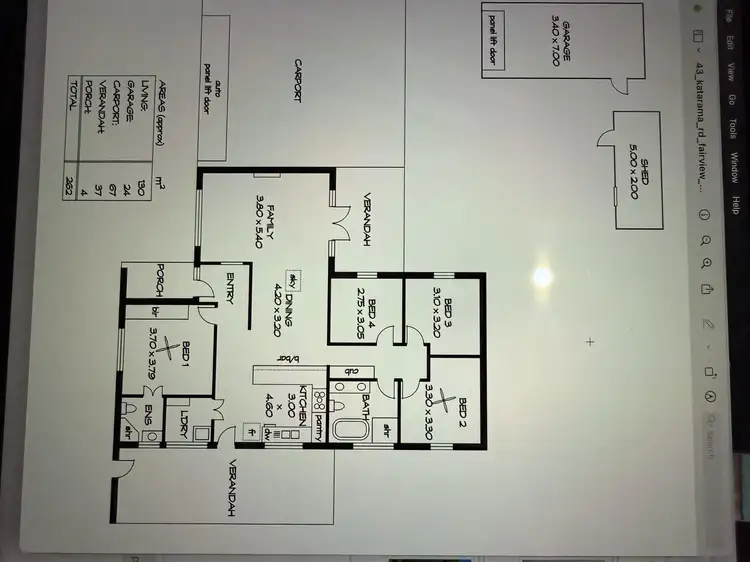 Floorplan of Homely house listing, 43 Katarama Road, Fairview Park SA 5126