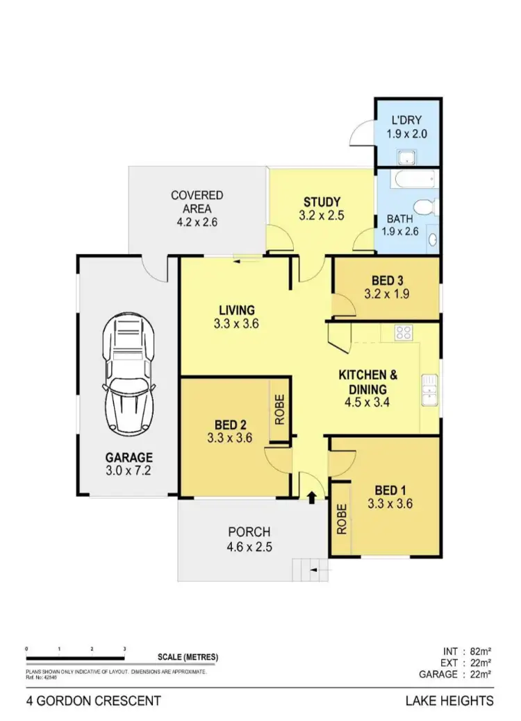 Floorplan of Homely house listing, 4 Gordon Crescent, Lake Heights NSW 2502