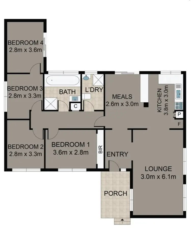 Floorplan of Homely house listing, 1/40 Nicholson Parade, Sunshine West VIC 3020