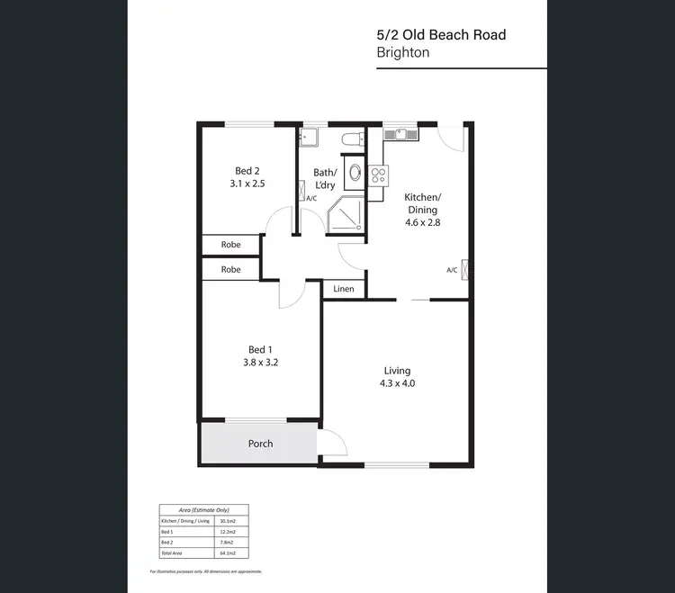 Floorplan of Homely apartment listing, 5/2 Old Beach Road, Brighton SA 5048
