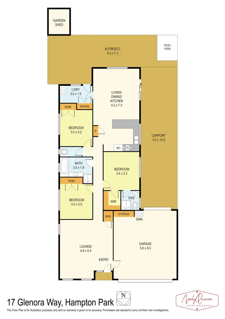 Floorplan of Homely house listing, 17 Glenora Way, Hampton Park VIC 3976