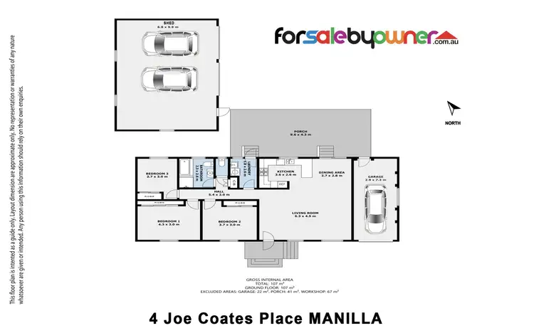 Floorplan of Homely house listing, 4 Joe Coates Place, Manilla NSW 2346