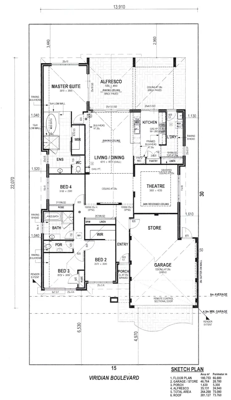 Floorplan of Homely house listing, 5 Viridian Boulevard, Aveley WA 6069