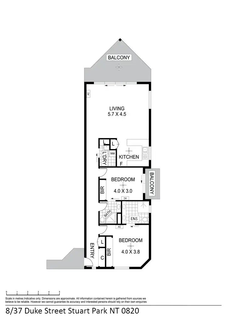 Floorplan of Homely apartment listing, 8/37 Duke Street, Stuart Park NT 820