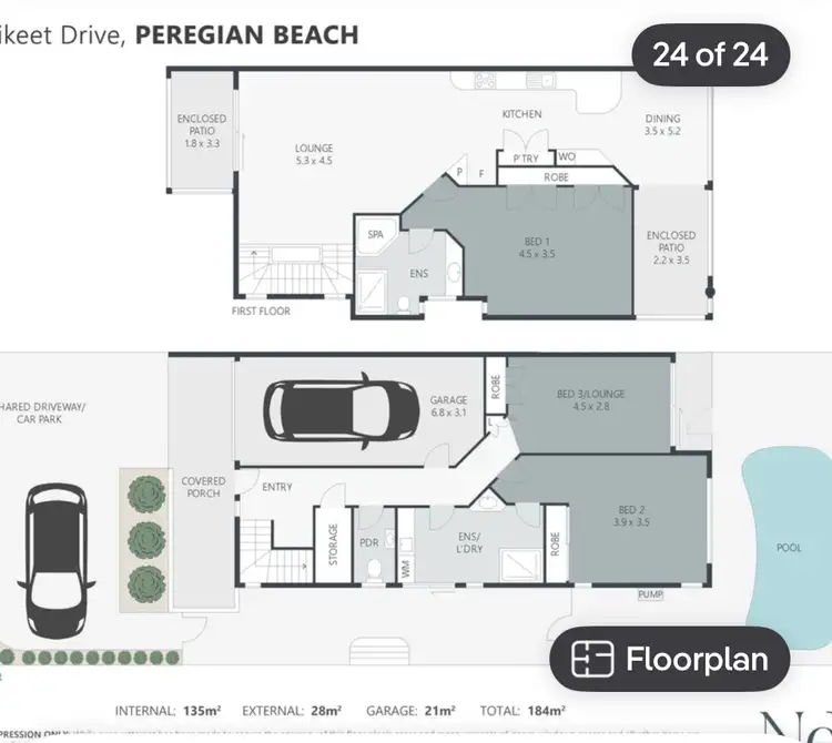 Floorplan of Homely house listing, 2/98 Lorikeet Drv, Peregian Beach QLD 4573