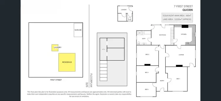 Floorplan of Homely house listing, 5-7 First Street, Quorn SA 5433
