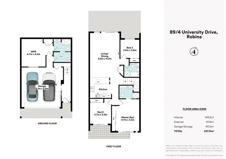 Floorplan of Homely townhouse listing, 89/4 University Drive, Robina QLD 4226
