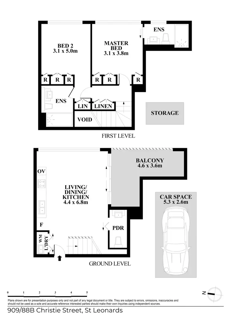 Floorplan of Homely apartment listing, 909/88B Christie Street, St Leonards NSW 2065