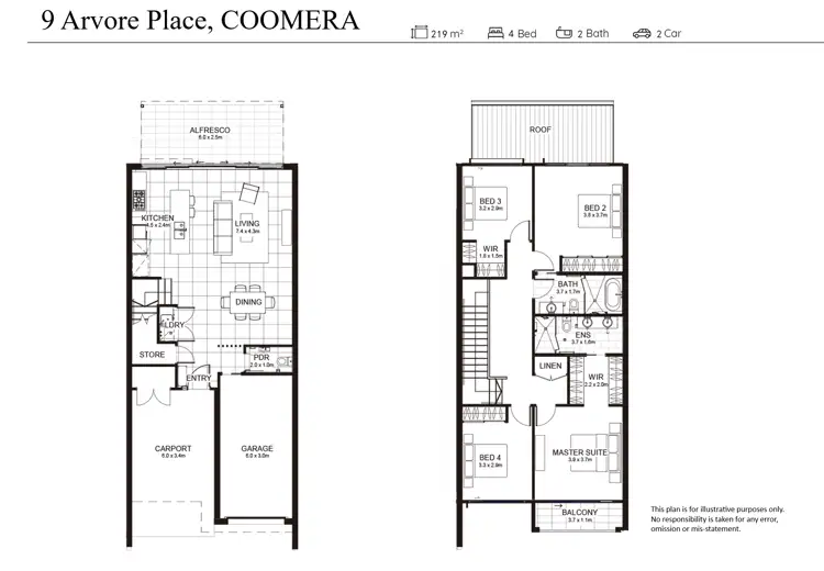 Floorplan of Homely townhouse listing, 9 Arvore Place, Coomera QLD 4209