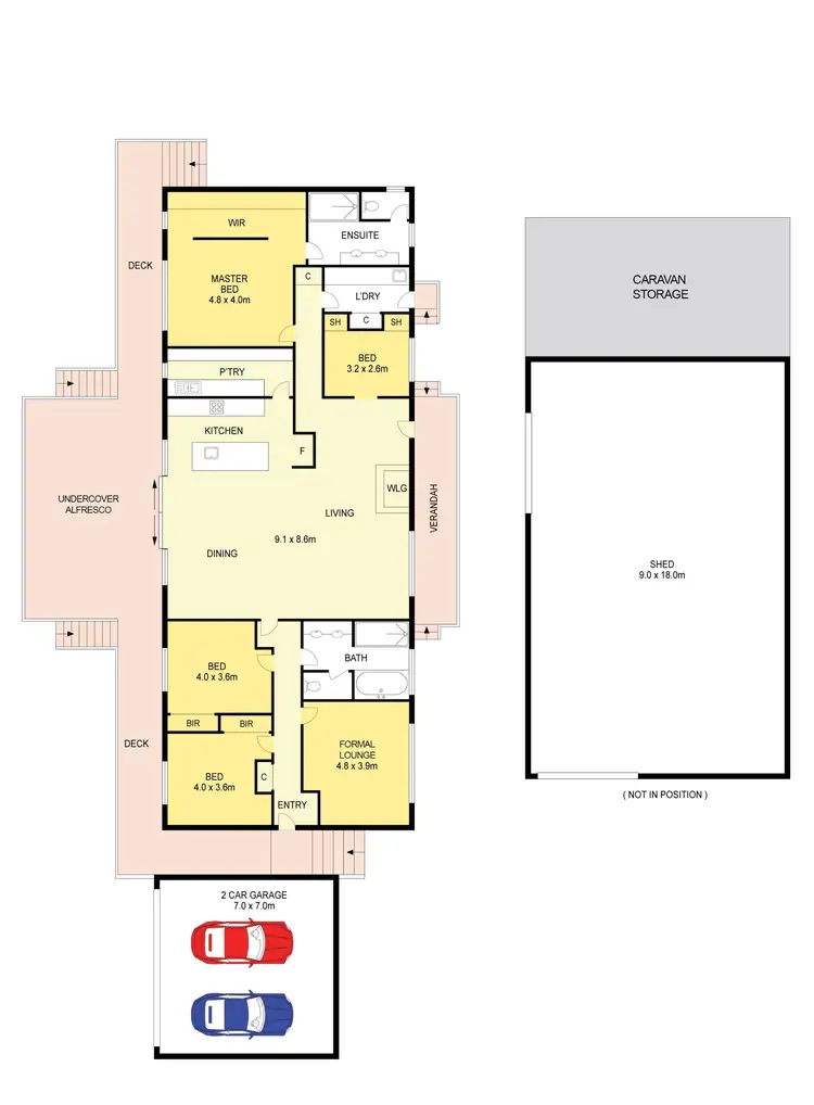 Floorplan of Homely house listing, 5 Green Valley Drive, Drouin VIC 3818