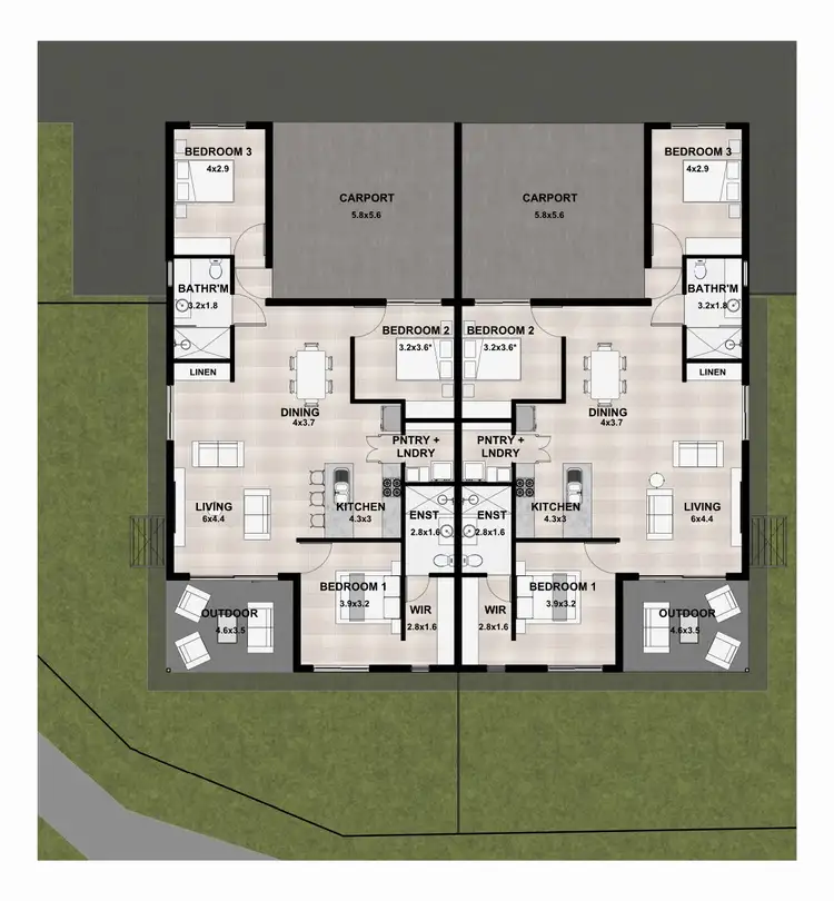 Floorplan of Homely unit listing, 1-12/5 Lind Road, Johnston NT 832