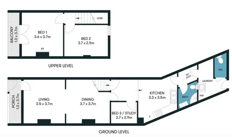 Floorplan of Homely terrace listing, 37 Cooper Street, Surry Hills NSW 2010