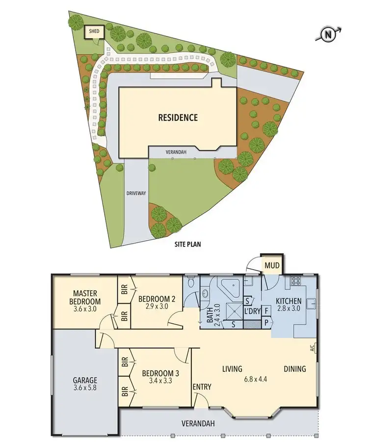 Floorplan of Homely unit listing, 2/1 Outreach Drive, Legana TAS 7277