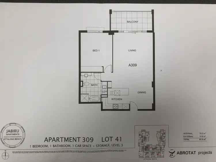 Floorplan of Homely apartment listing, 309/237 Ocean View Road, Ettalong Beach NSW 2257