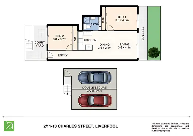 Floorplan of Homely apartment listing, 2/11-13 Charles St, Liverpool NSW 2170