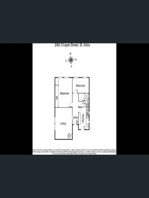 Floorplan of Homely apartment listing, 2/60 Chapel Street, St Kilda VIC 3182
