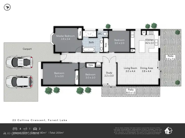 Floorplan of Homely house listing, 23 Collina Crescent, Forest Lake QLD 4078