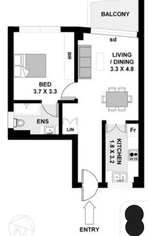 Floorplan of Homely apartment listing, 19/21 Manning Rd, Double Bay NSW 2028