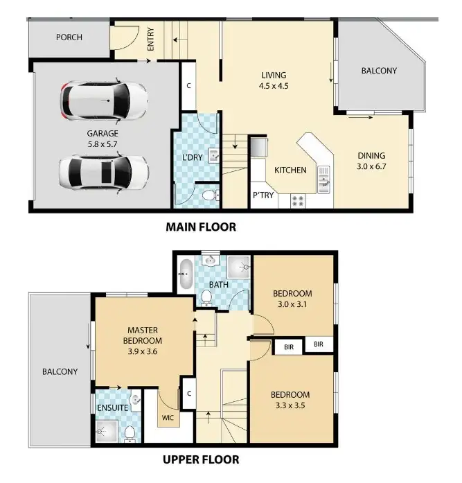 Floorplan of Homely townhouse listing, 14-18 Bade Street, Nambour QLD 4560