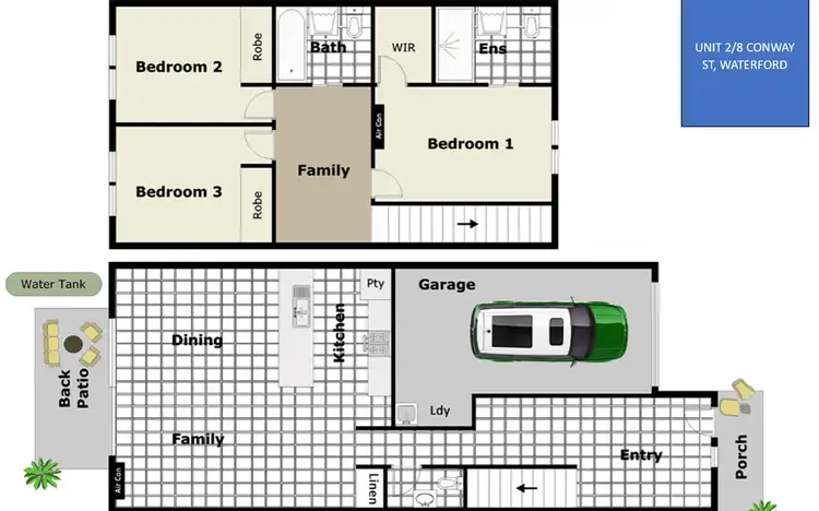Floorplan of Homely unit listing, 2/8 Conway Street, Waterford QLD 4133