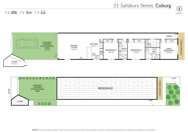 Floorplan of Homely house listing, 21 Salisbury Street, Coburg VIC 3058