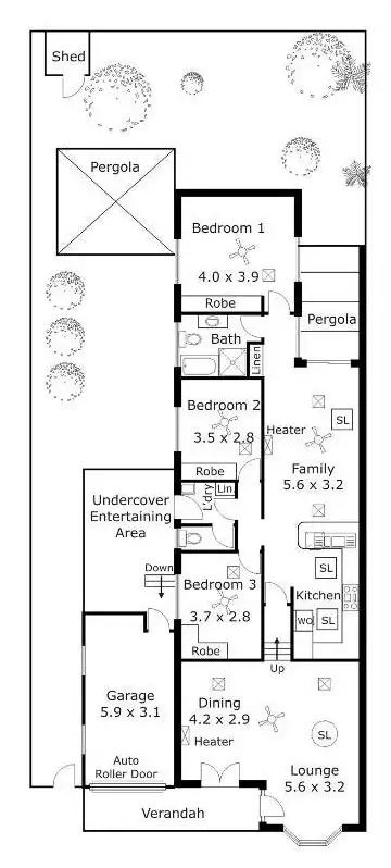 Floorplan of Homely semi-detached listing, 10 Lebanon Avenue, Glenunga SA 5064