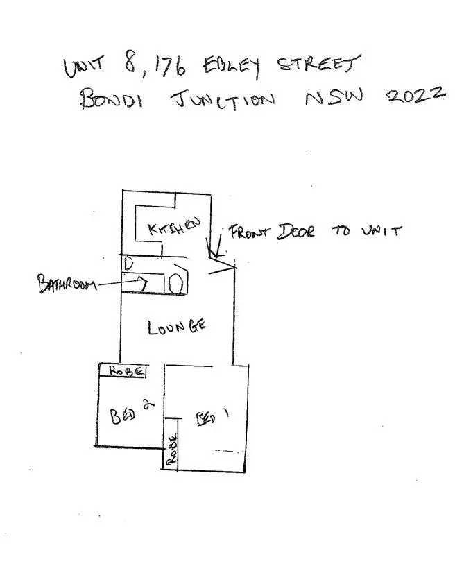 Floorplan of Homely apartment listing, 8/176 Ebley Street, Bondi Junction NSW 2022