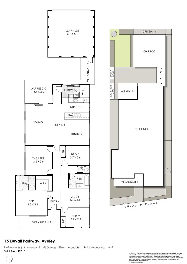 Floorplan of Homely house listing, 15 Duvall Parkway, Aveley WA 6069