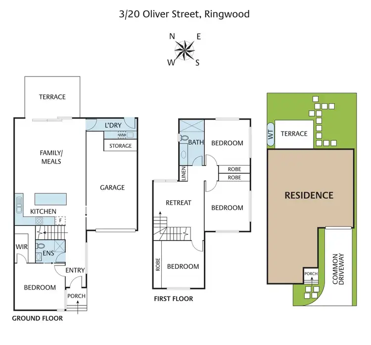 Floorplan of Homely townhouse listing, 3/20 Oliver Street, Ringwood VIC 3134