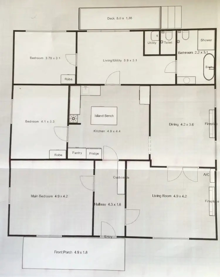 Floorplan of Homely house listing, 13 Station Street, Kangaroo Flat VIC 3555