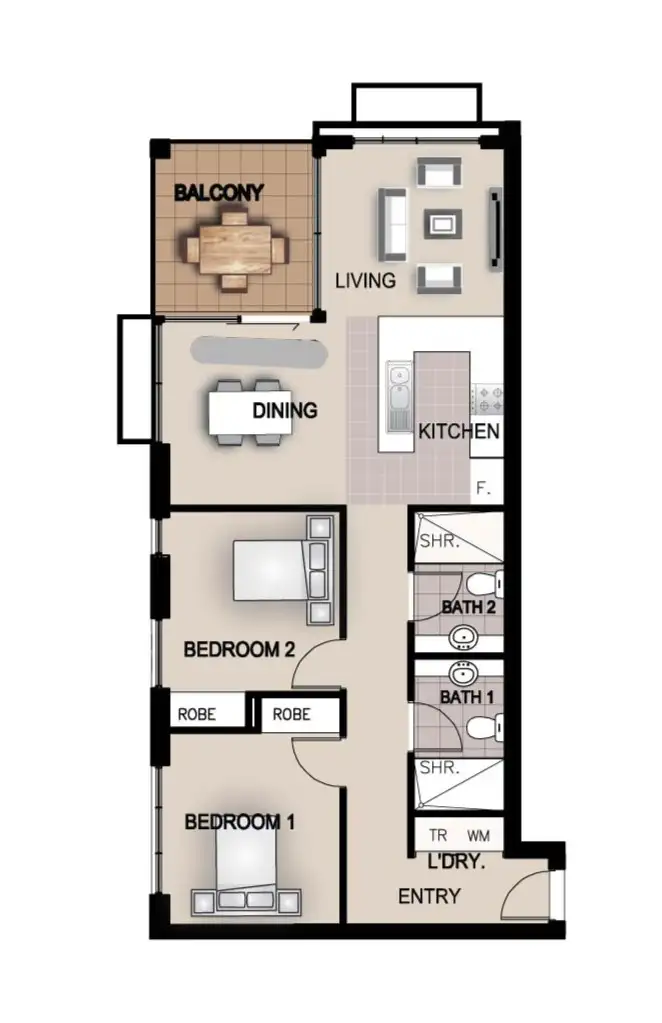 Floorplan of Homely apartment listing, 108/452 Waterdale Road, Heidelberg Heights VIC 3081