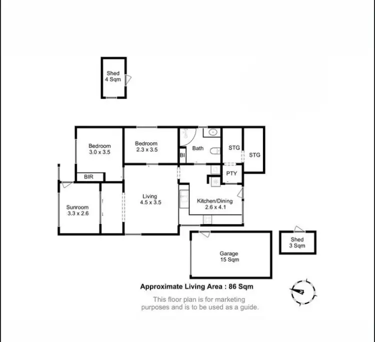 Floorplan of Homely house listing, 27 South Terrace, Lauderdale TAS 7021