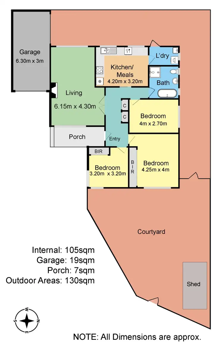 Floorplan of Homely townhouse listing, 1/3 Trinity Court, Bentleigh East VIC 3165