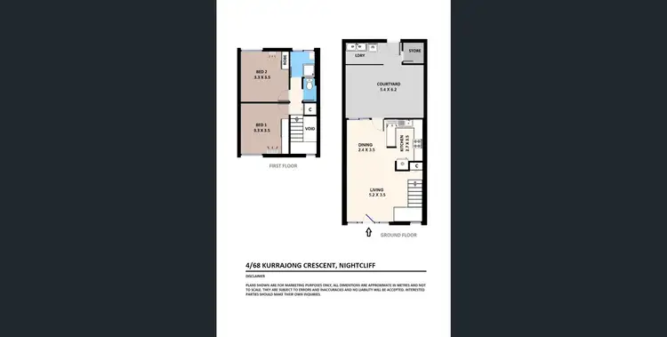 Floorplan of Homely townhouse listing, 4/68 Kurrajong Crescent, Nightcliff NT 810