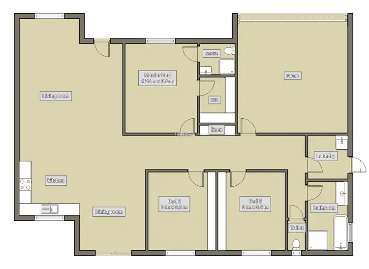 Floorplan of Homely villa listing, 3/2 Literature Place, Blackett NSW 2770