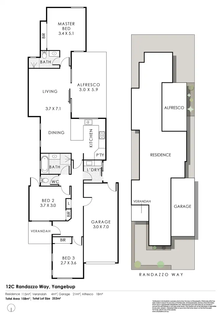 Floorplan of Homely villa listing, 12C Randazzo Way, Yangebup WA 6164