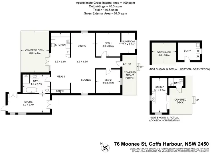 Floorplan of Homely house listing, 76 Moonee Street, Coffs Harbour NSW 2450