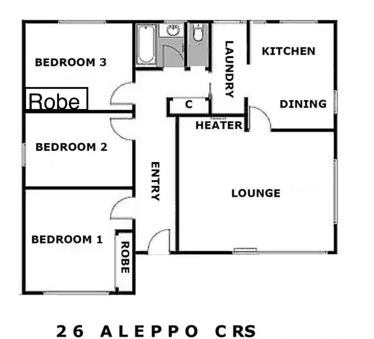 Floorplan of Homely house listing, 26 Aleppo Crescent, Frankston North VIC 3200