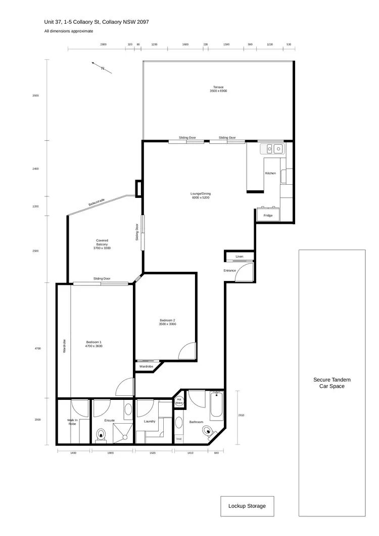 Floorplan of Homely unit listing, 37/1-5 Collaroy St, Collaroy NSW 2097