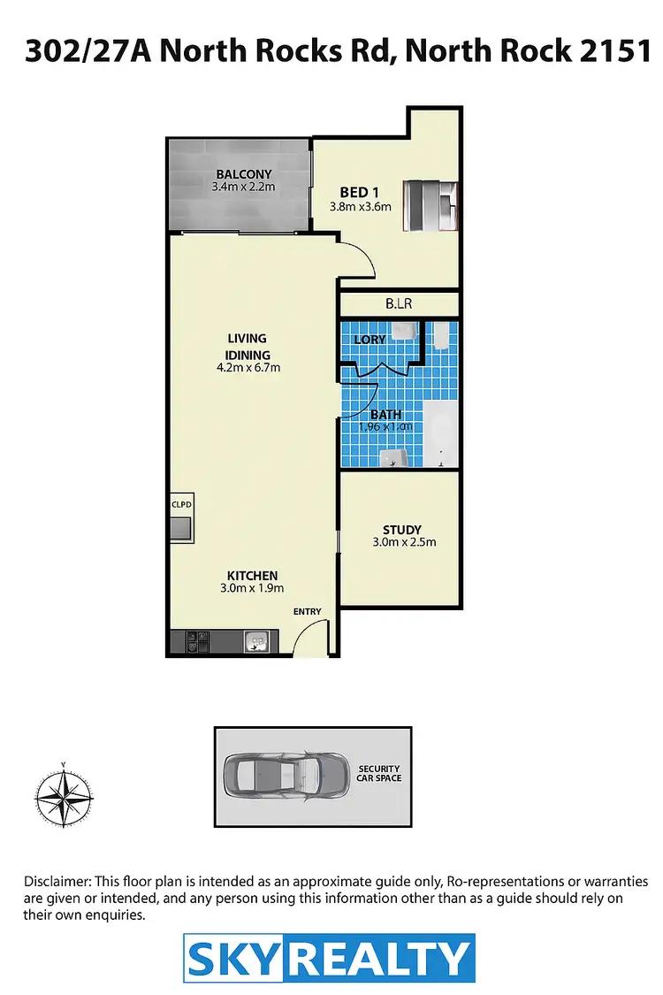Floorplan of Homely apartment listing, 302 / 27A North Rocks Rd, North Rocks NSW 2151