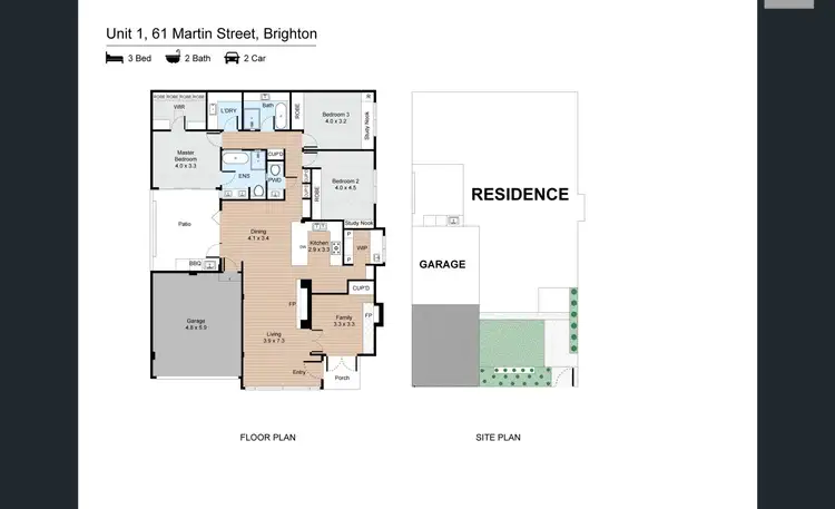 Floorplan of Homely unit listing, 1/61 Martin Street, Brighton VIC 3186