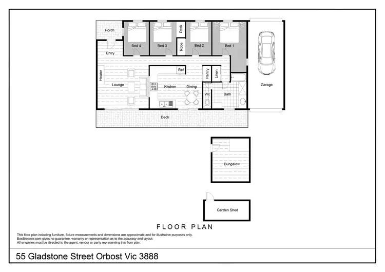 Floorplan of Homely house listing, 55 Gladstone Street, Orbost VIC 3888